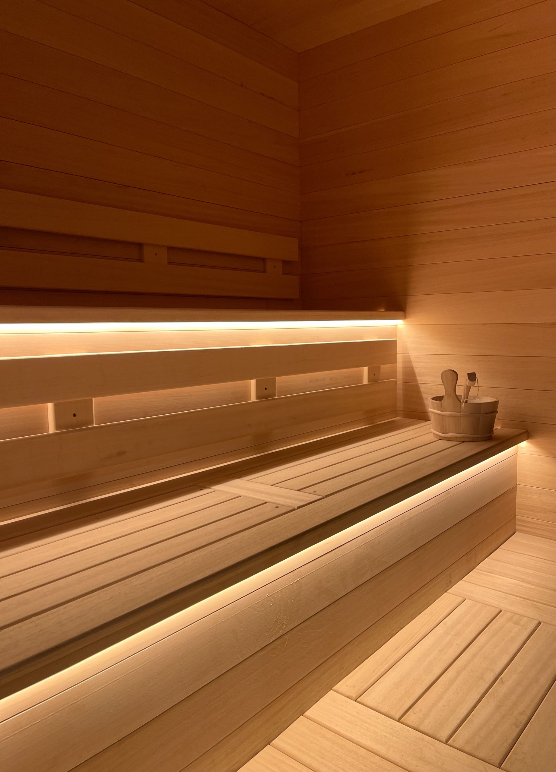 Espaces communs et sauna hammam Combloux Aloona Design