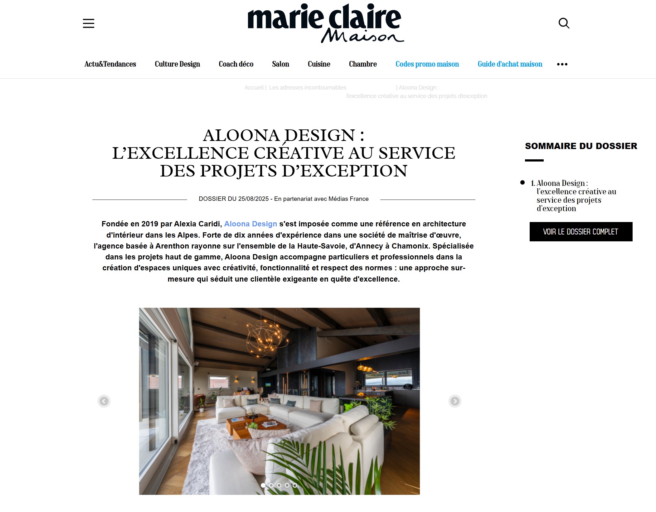 Marie Claire Maison Aloona Design