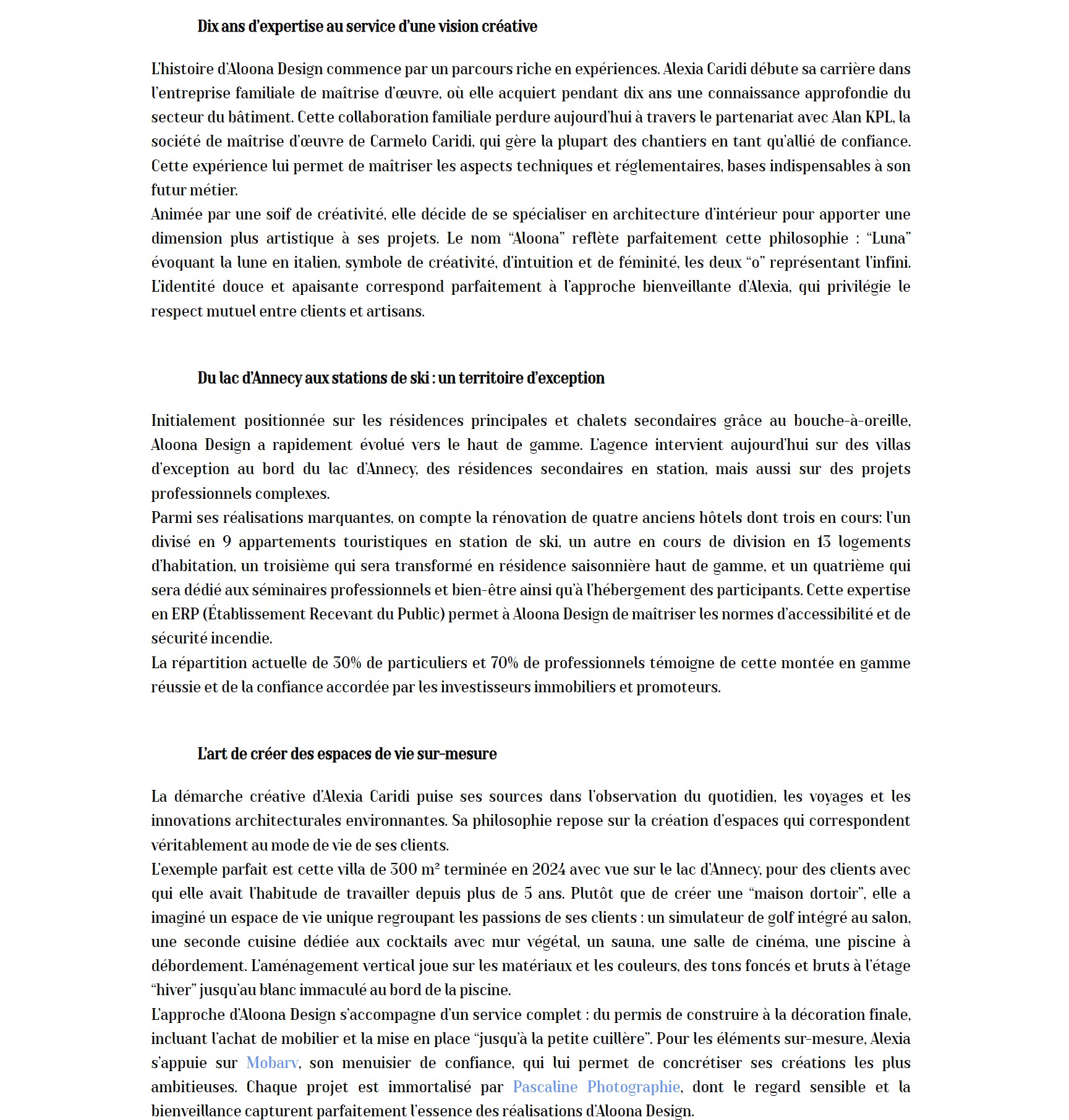 Article Marie Claire Maison Aloona Design